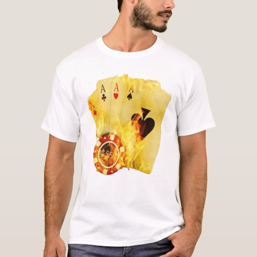 T-shirt Poker en feu (Devant)