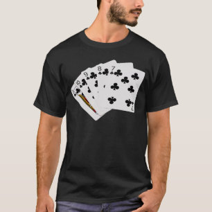 T-shirt Poker Hands - Flush droit - Costume Clubs