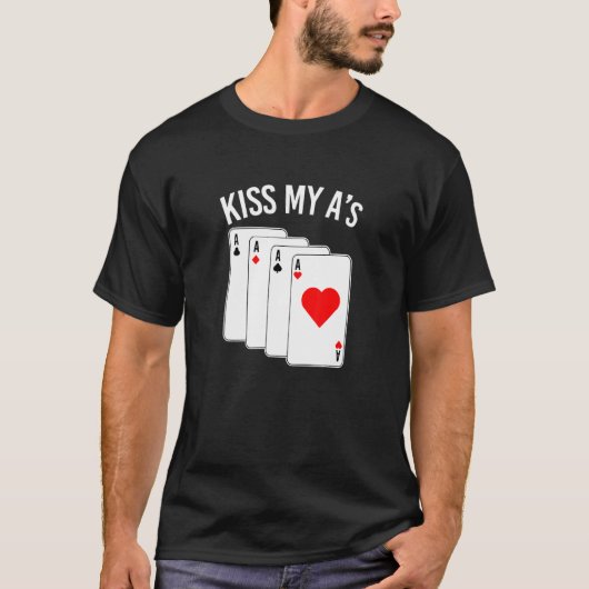 T-shirt Poker Pokercard Ace Hommes Poker Chips Gambler (Devant)