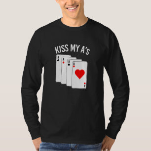 T-shirt Poker Pokercard Ace Hommes Poker Chips Gambler