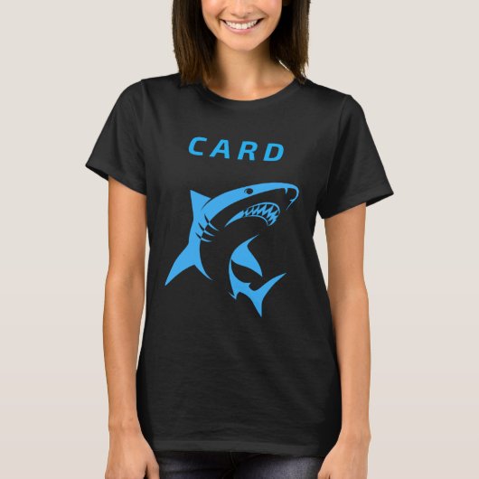 T-shirt Poker pour requins carte (Devant)