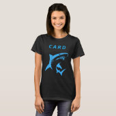 T-shirt Poker pour requins carte (Devant entier)