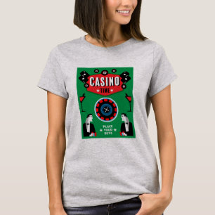 T-shirt Poker Roulette de Jeux de Casino