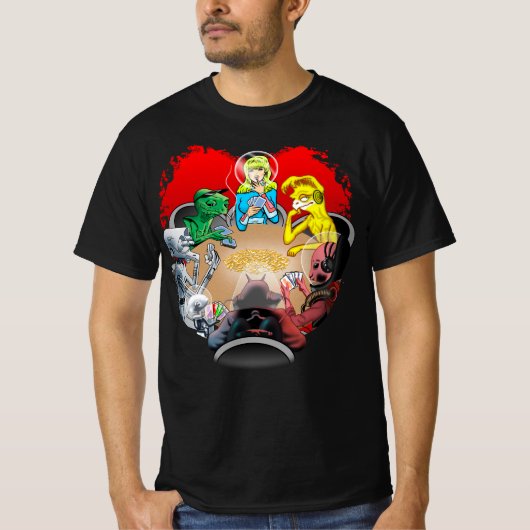 T-shirt Poker SciFi - Wally Wood (Devant)