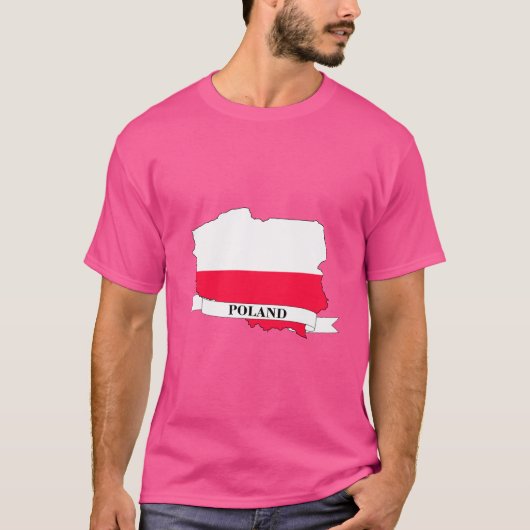 T-shirt Poland flag map (Devant)
