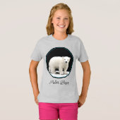 T-shirt Polar Bear Cub Painting - Oiginal Wildlife Art T-S (Devant entier)