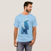 T-shirt Polar Bear Made Of Ice Shards Standing Tall Arctic (Devant entier)