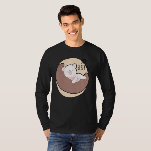 T-shirt Polar Bear Polar Bears Nap Sleeping Sleep Pajama N (Devant entier)