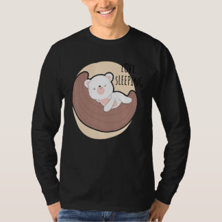 T-shirt Polar Bear Polar Bears Nap Sleeping Sleep Pajama N