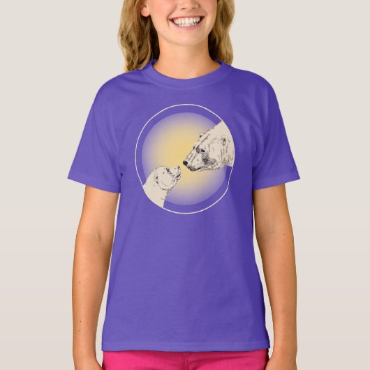 T-shirt Polar Bear Sweatshirt Bear & Cub Chemise pour enfa (Devant)