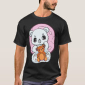T-shirt Polar Bear With Soother And Teddy Bear (Devant)
