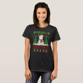 T-shirt Polar Bear Xmas Tree Ugly Santa Polar Bear Christ (Devant entier)