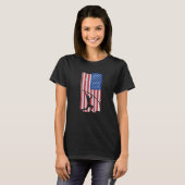 T-shirt Pole Vault Athlete USA Flag Vaulter Pole Jumping (Devant entier)