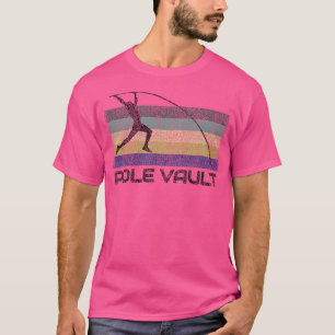 T-shirt Pole Vault et piste s - Grey Retro Fun Pole Vaul