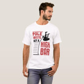 T-shirt Pole Vault Funny Pole Vaultes Set a High Bar (Devant entier)