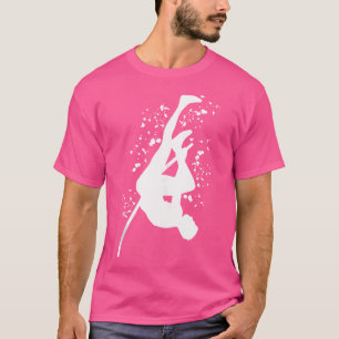T-shirt Pole Vaulter Colorsplash Pose Jump Athlete Kids Po