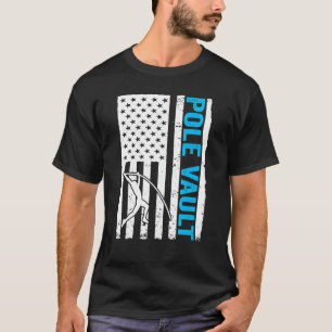 T-shirt Pole Vaulter US Flag Poteau Vault