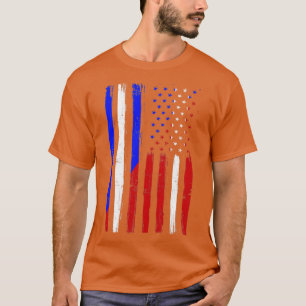 T-shirt Police American Flag Firefighter