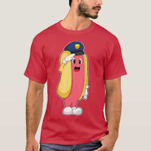 T-shirt Police Casquette de la police de Hotdog Cop