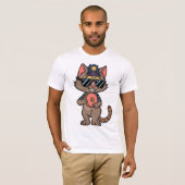 T-shirt Police Cat - 90s Cartoon Donut Cop (Devant entier)