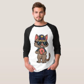 T-shirt Police Cat - 90s Cartoon Donut Cop (Devant entier)