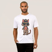 T-shirt Police Cat - 90s Cartoon Donut Cop (Devant entier)