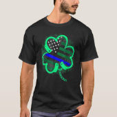 T-shirt Police Coupe Shamrock feuille Clover Funny St Part (Devant)