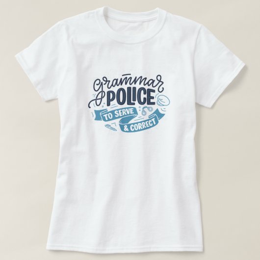 T-Shirt Police de Grammaire (Design devant)