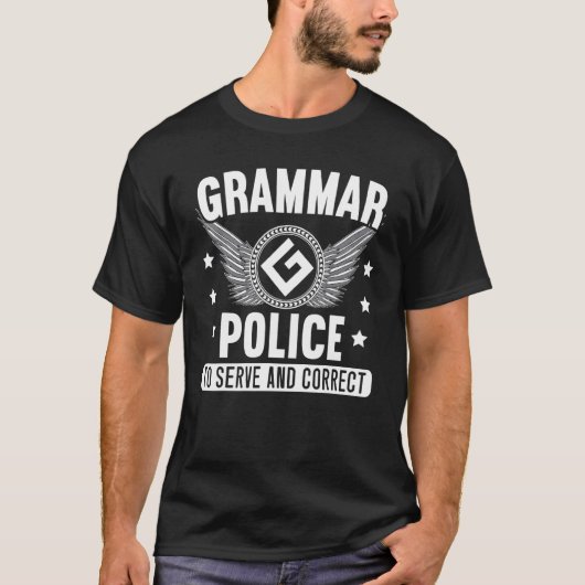 T-shirt Police De Grammaire Pour Un Stuff De Grammaire Cos (Devant)
