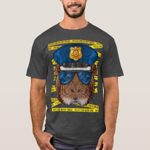 T-shirt Police de la Guinée Cochon Policier Police Funky P