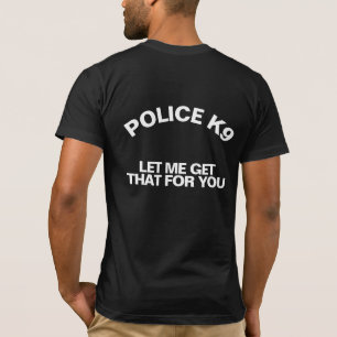T-shirt Police de la ligne bleue mince K9