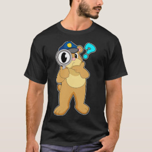 T-shirt Police de l'ours Magnifier le verre