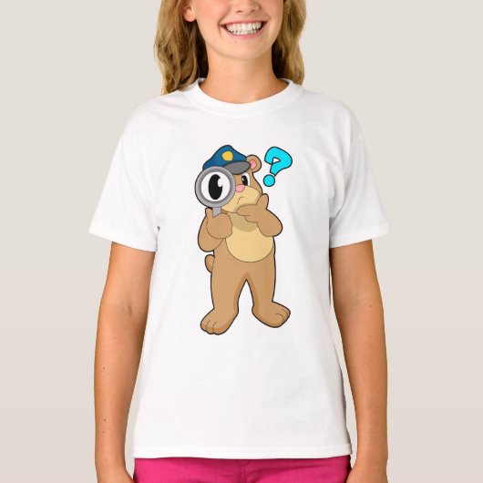 T-shirt Police de l'ours Verre de nivellement (Devant)