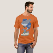 T-shirt Police de microphone de la police de requins (Devant entier)