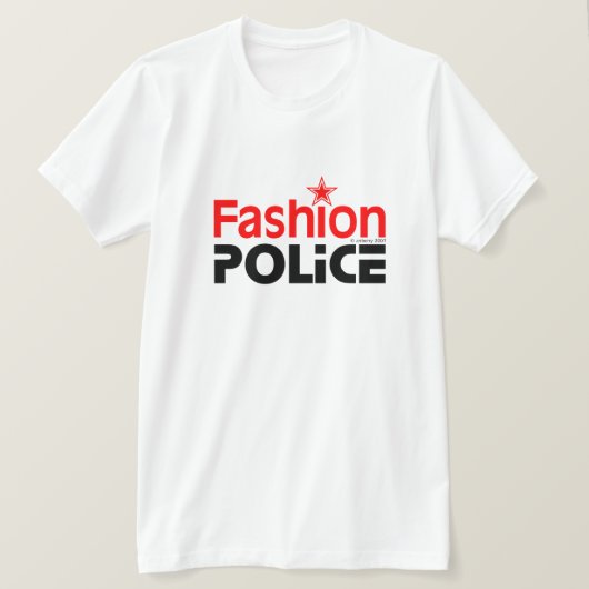T-shirt Police de mode - Customisé (Design devant)