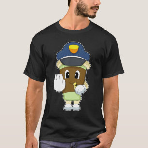 T-shirt Police de sifflement de café