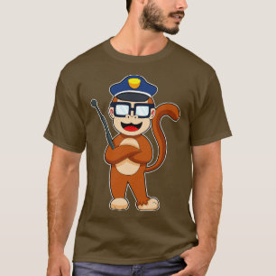 T-shirt Police de singe Cop Baton