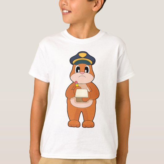 T-shirt Police des billets de flic d'ours (Devant)