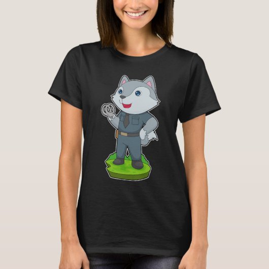 T-shirt Police des menottes de loup Cop (Devant)