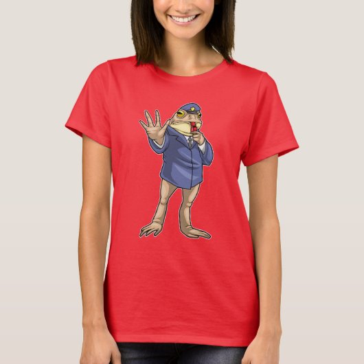 T-shirt Police des sifflets de grenouille (Devant)