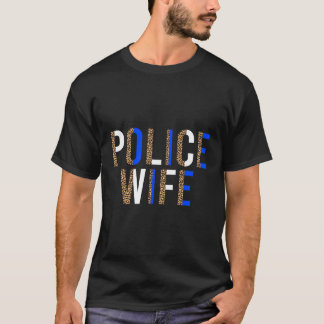 T-shirt Police D'Un Policier Leopard Cop