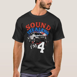 T-shirt Police Enfants Policier Policier Cop 4e anniversai
