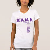 T-shirt Police Faux Séquin Varsity Police Cette Mama aime (Devant)