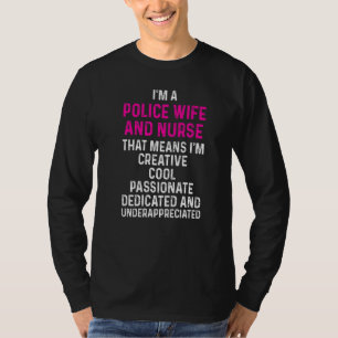 T-shirt Police Femme Infirmière Vie Rn Maman 35