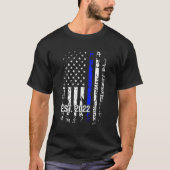 T-shirt Police Graduation Shirt Back Print Usa Police Acad (Devant)