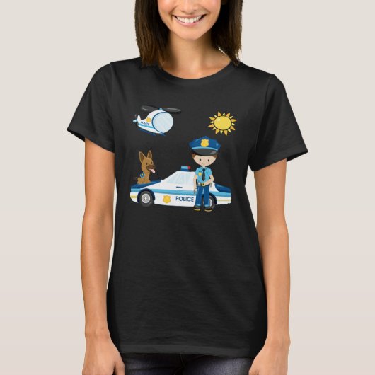T-shirt Police officer children s dream work  idea police  (Devant)
