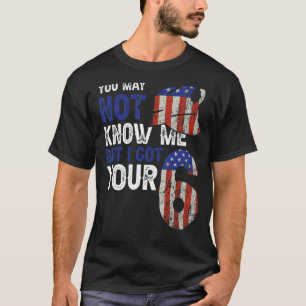 T-shirt Police Officier US Drapeau Vous Ne Me Connaissez P