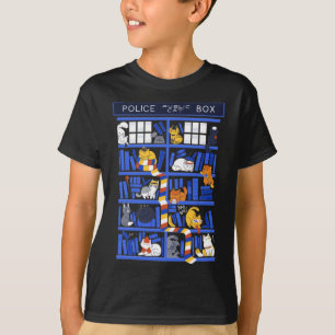 T-shirt Police Public Cat Box Funny Kitten Cat Doctor Libr