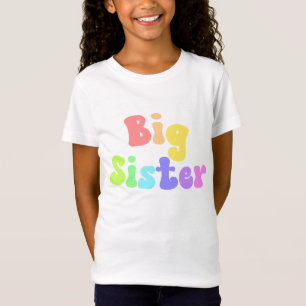 T-Shirt Police rétro colorée Grosse soeur Fille de petite 