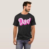T-shirt Police Rose Blanc Superposé Taille (Devant entier)